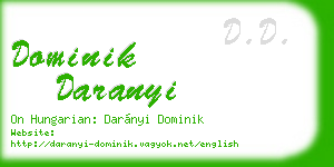 dominik daranyi business card